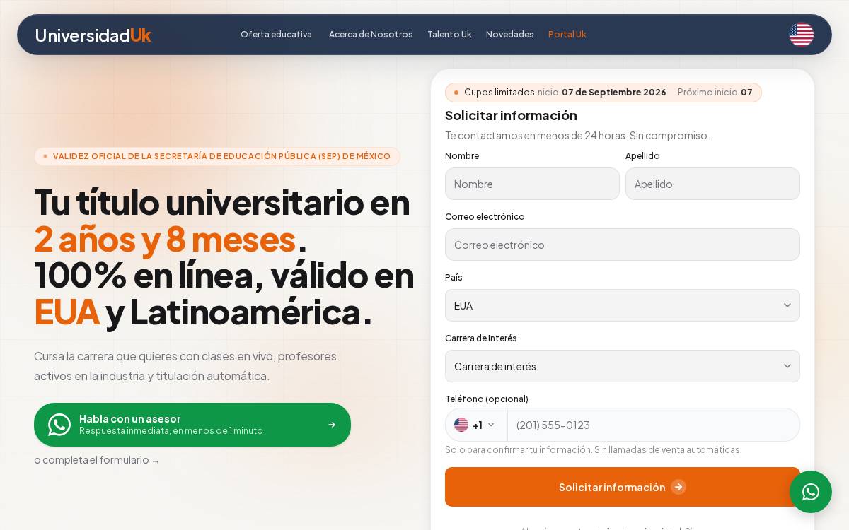 Universidad Kuepa website preview