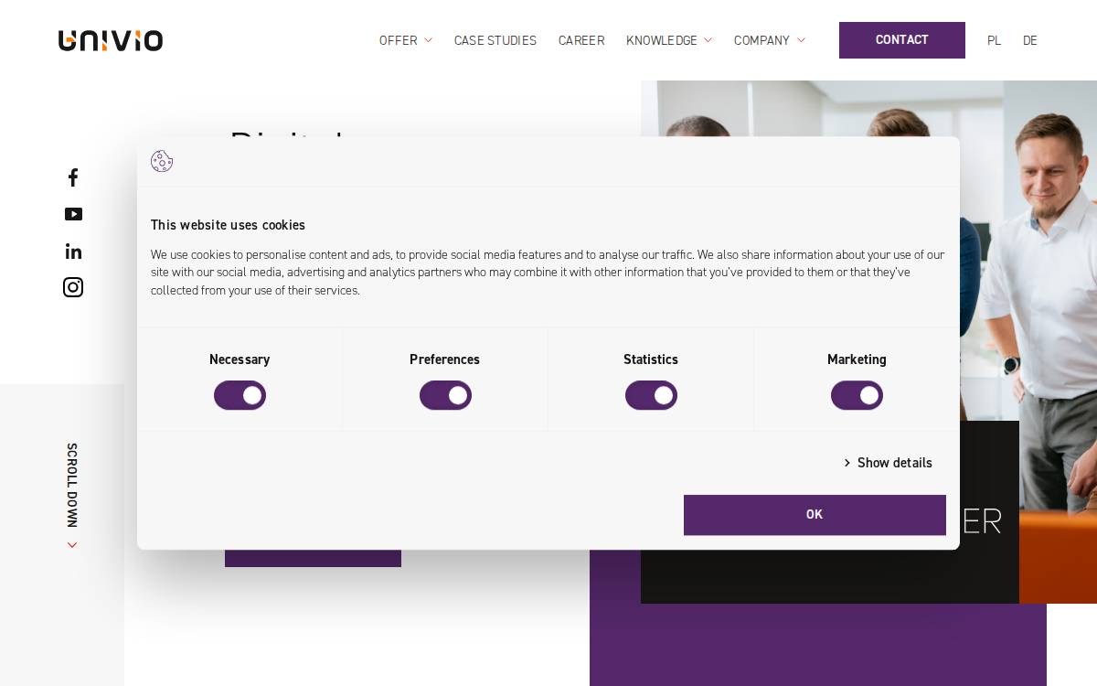 Univio website preview