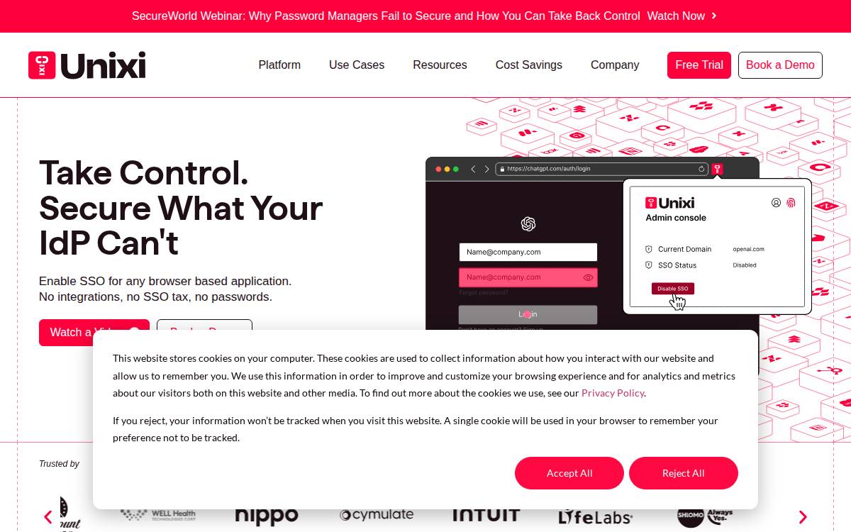 Unixi website preview