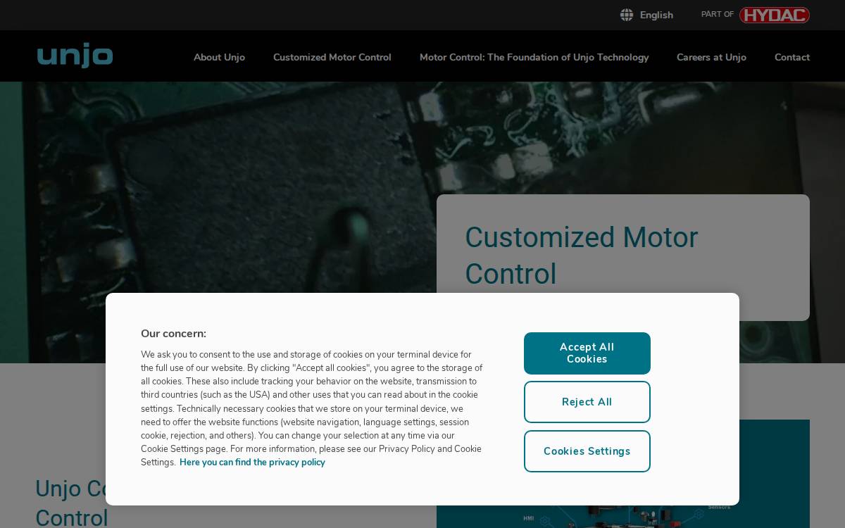 Unjo website preview