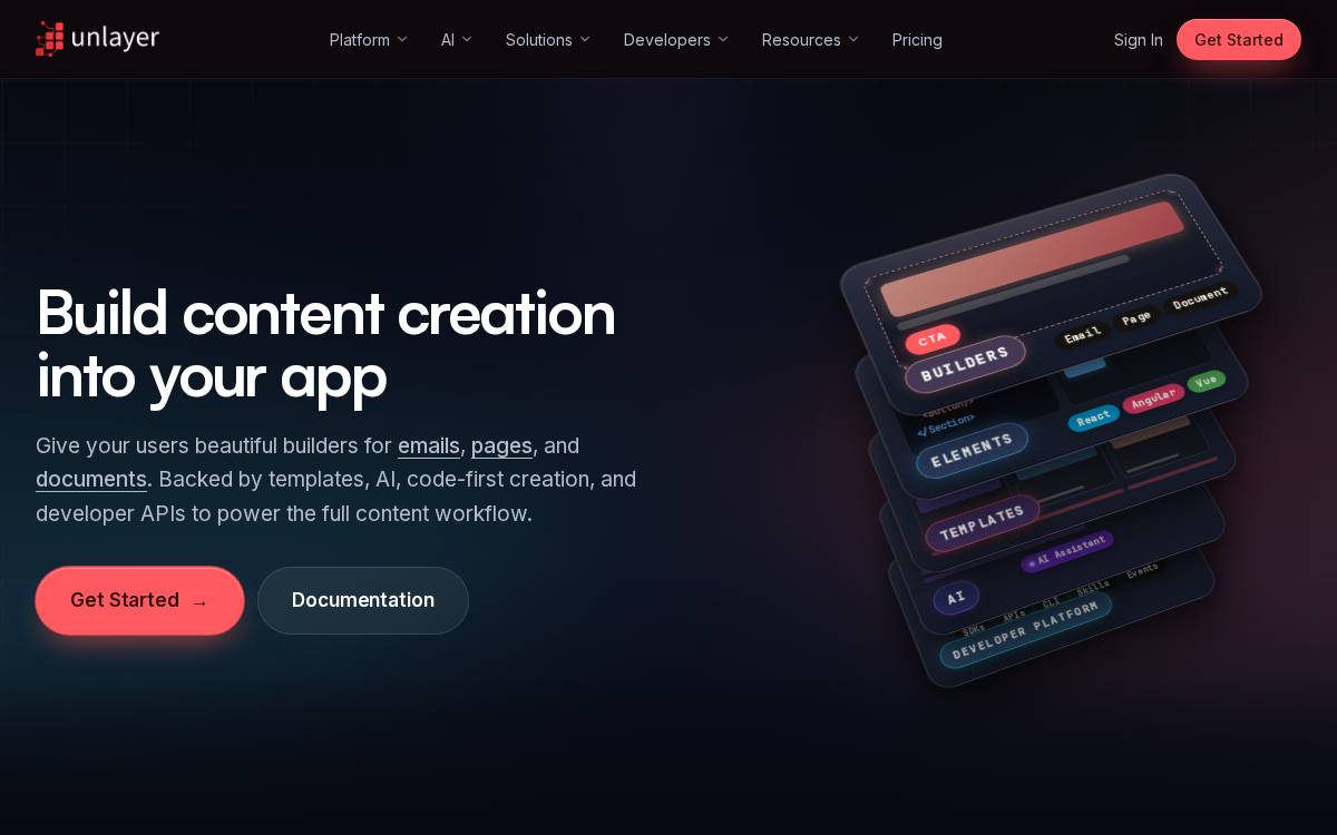 Unlayer website preview