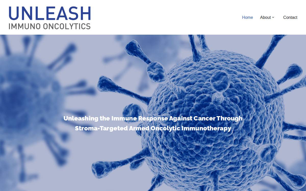Unleash Immuno Oncolytics website preview