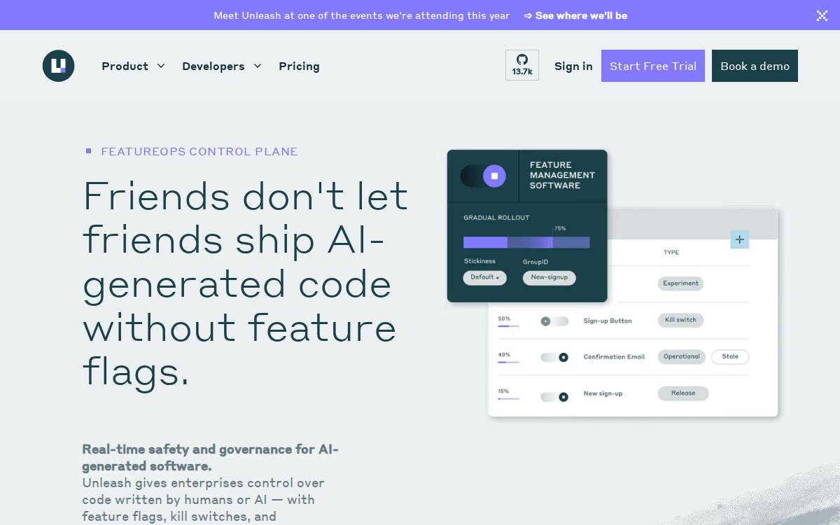 Unleash website preview