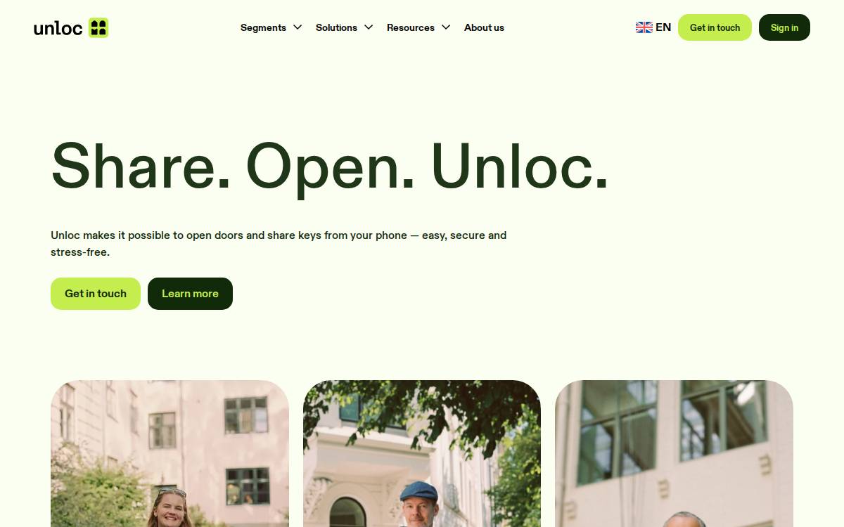 Unloc website preview