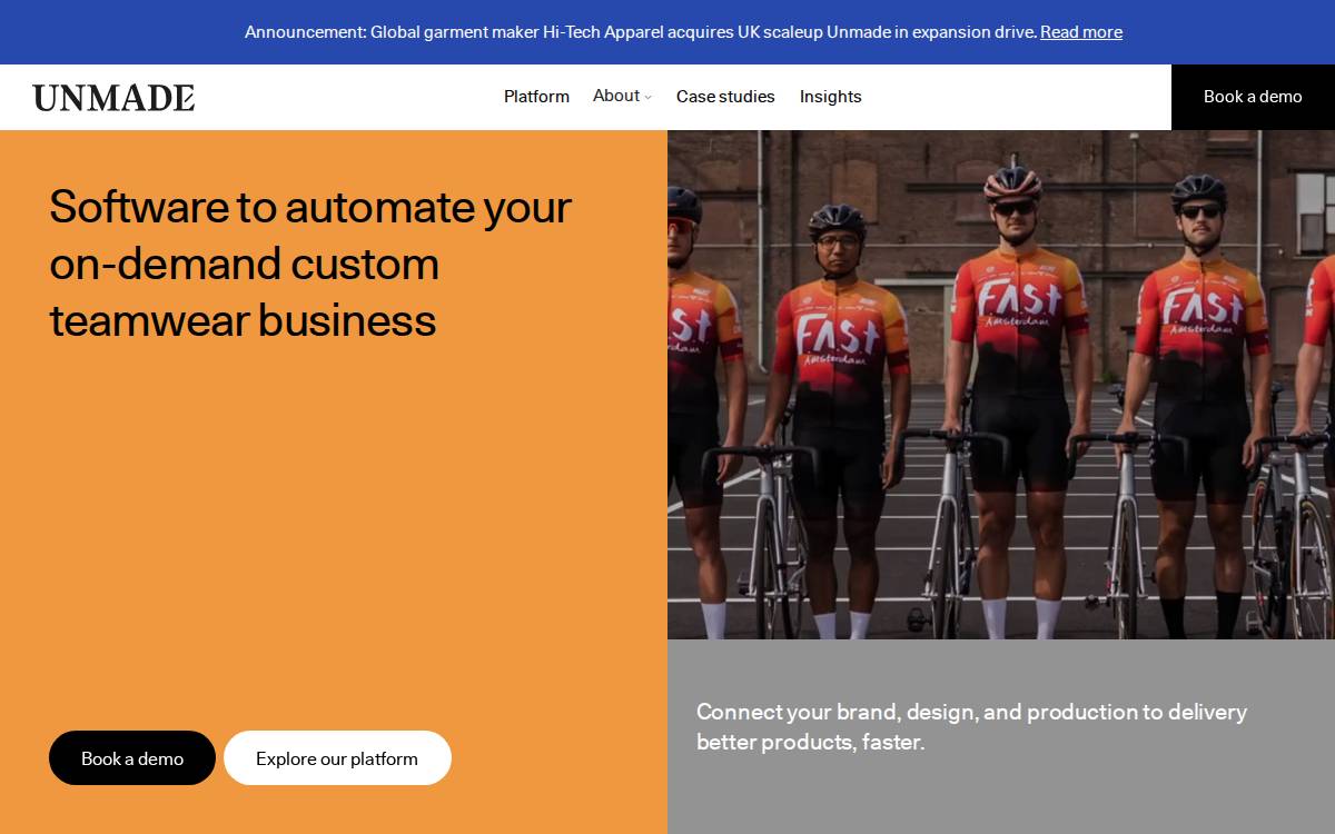 Unmade website preview