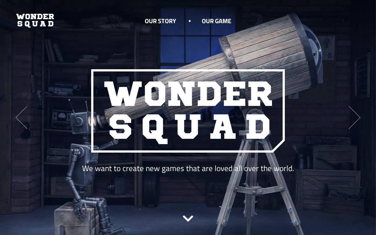 원더스쿼드 website preview