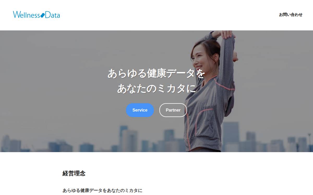 ウエルネスデータ website preview