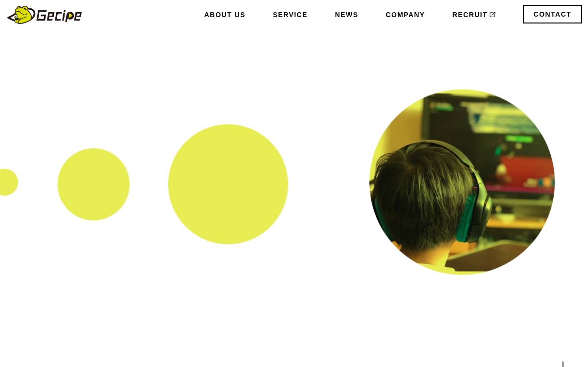 ゲシピ株式会社 website preview