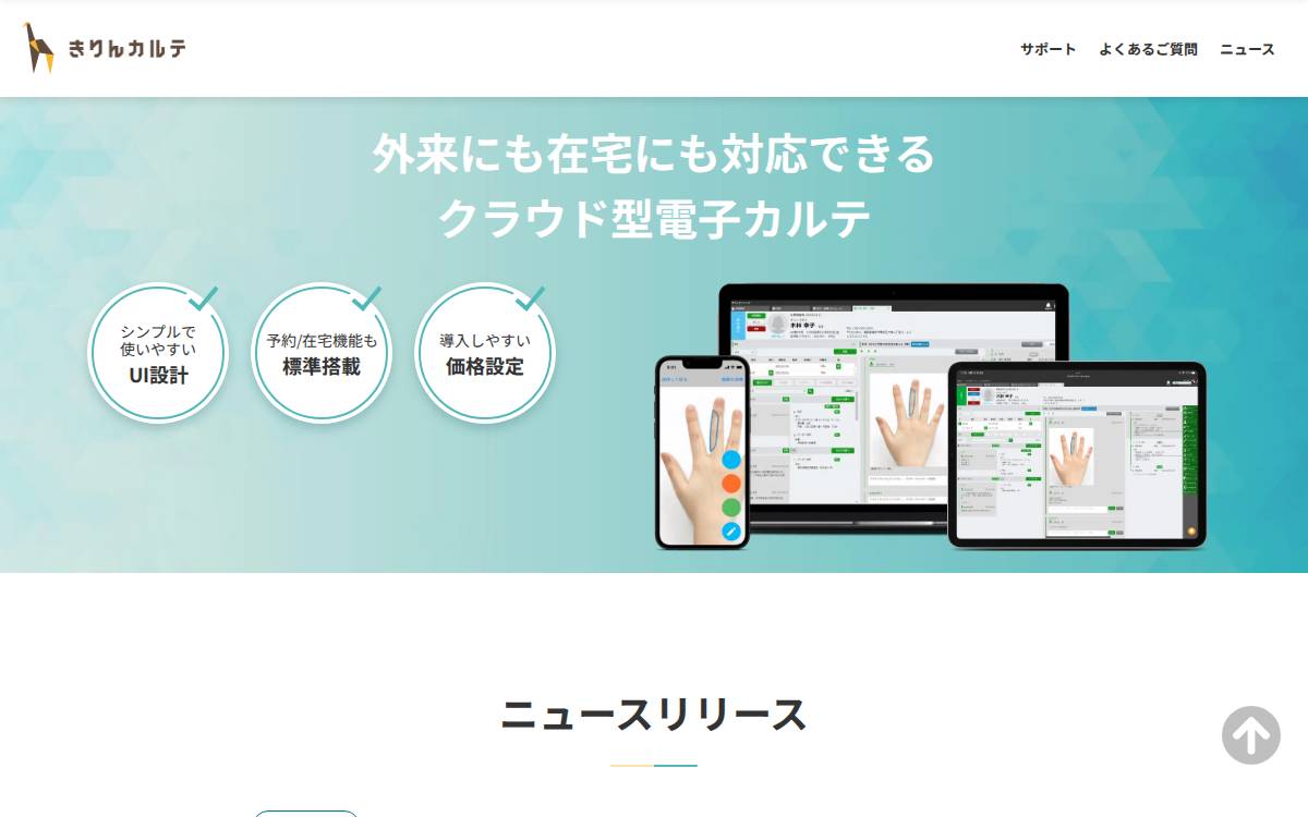 きりんカルテシステム株式会社 website preview