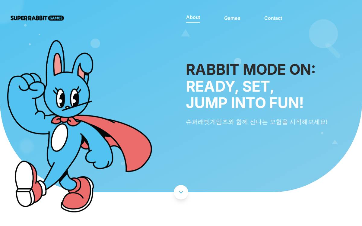 슈퍼래빗게임즈 '크라운 퀘스트' website preview