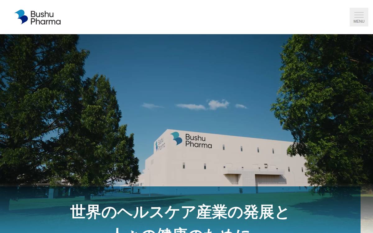 武州製薬株式会社 website preview