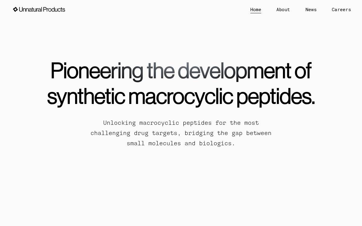 Unnatural Products website preview