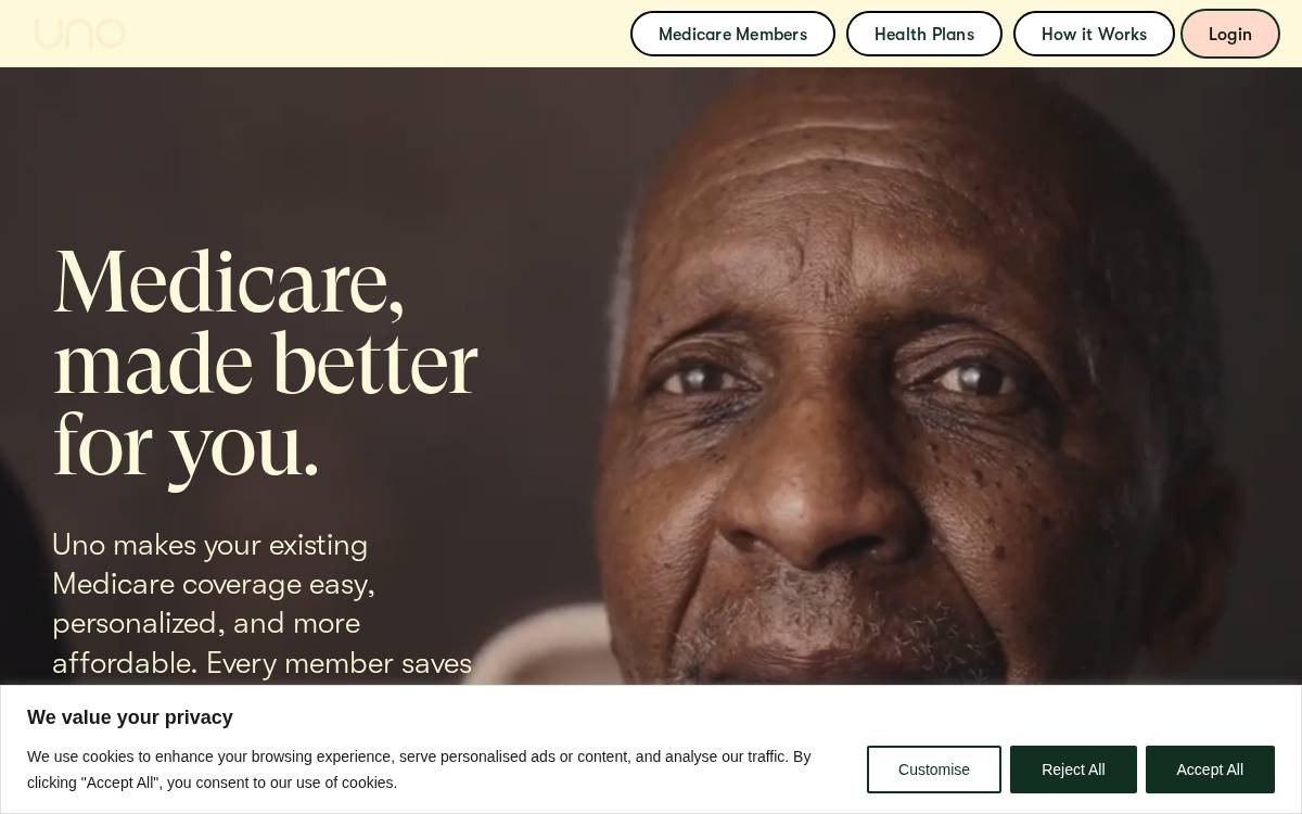 Uno Health website preview