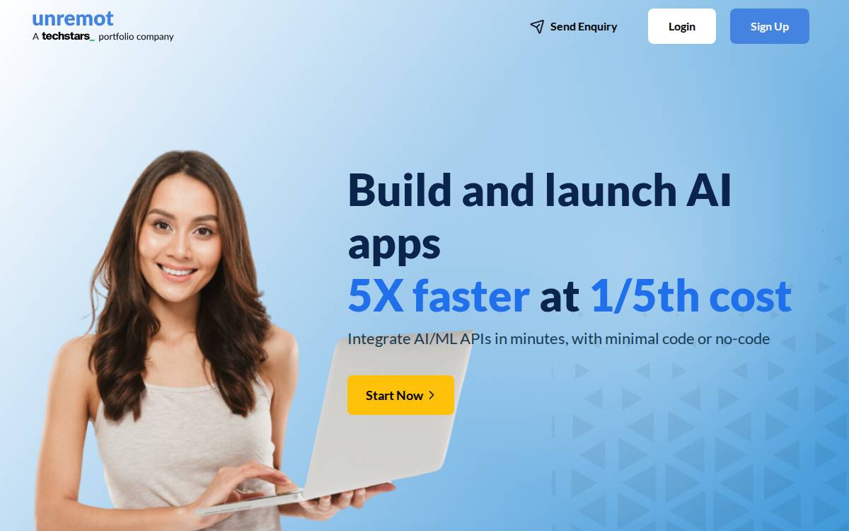 unremot website preview