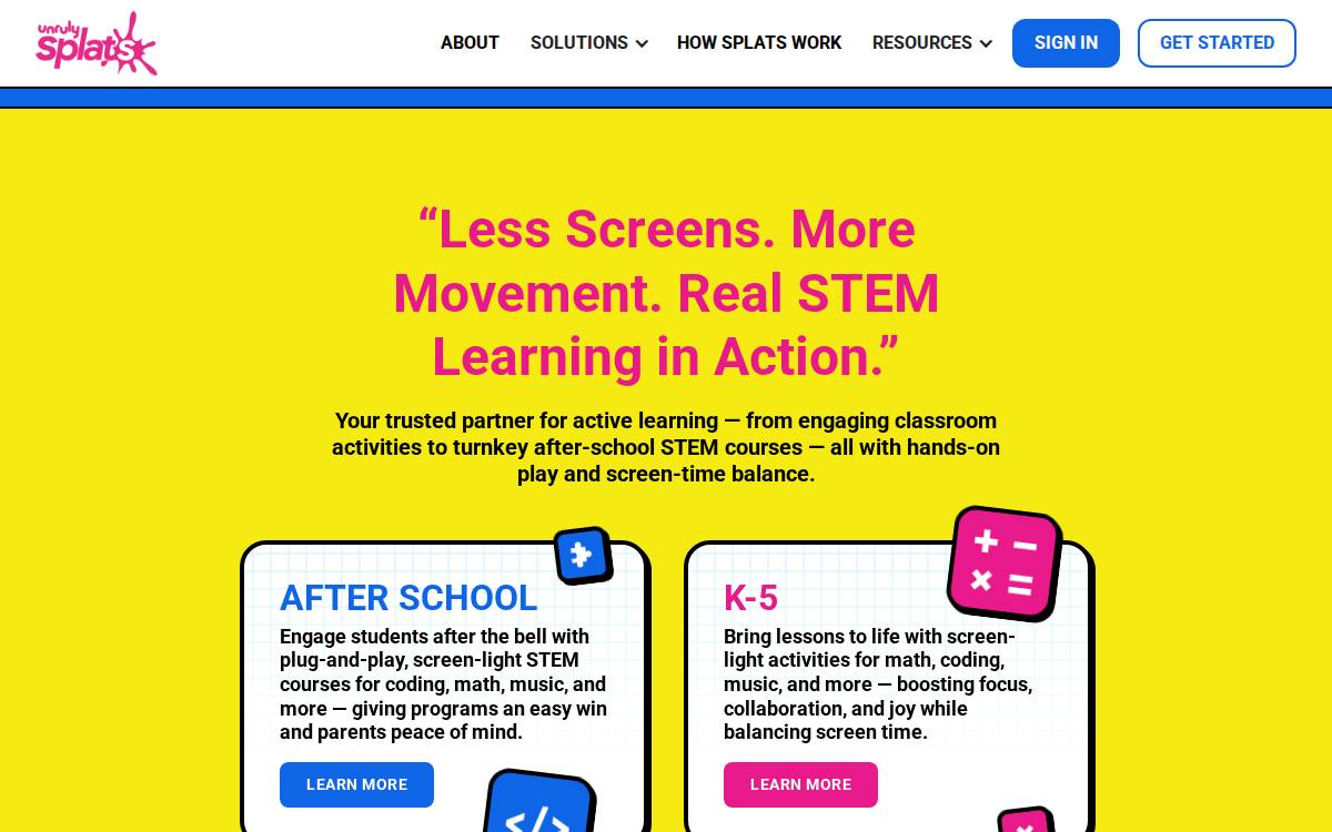 Unruly Splats website preview