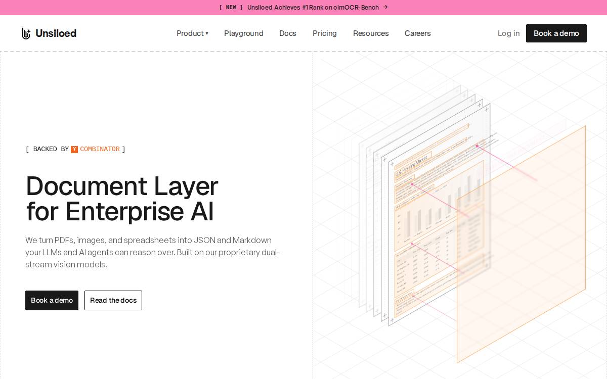 Unsiloed Ai website preview