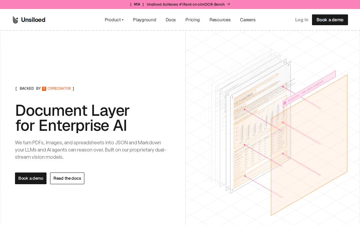 Unsiloed AI website preview