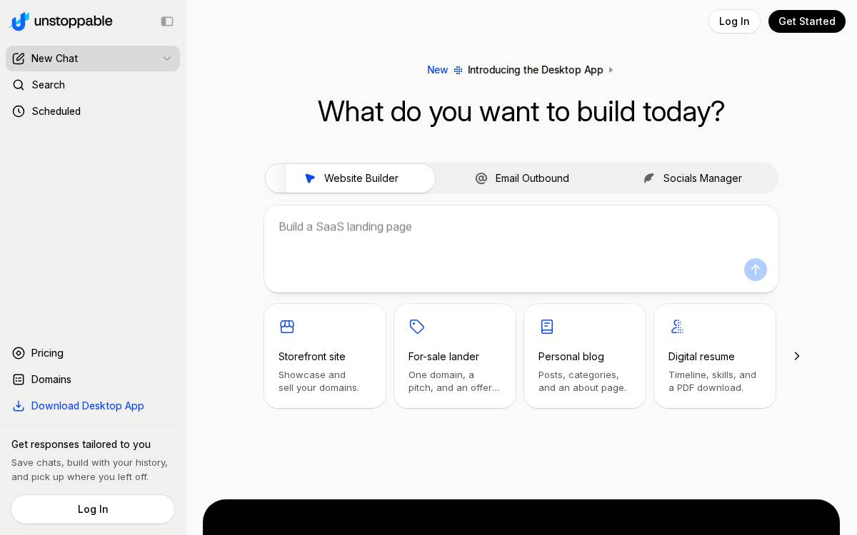 Unstoppable Domains website preview