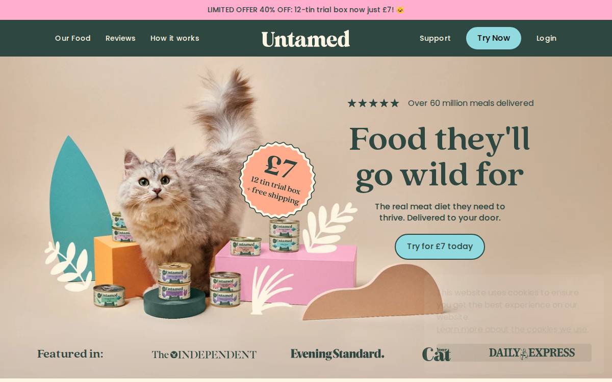 untamed website preview