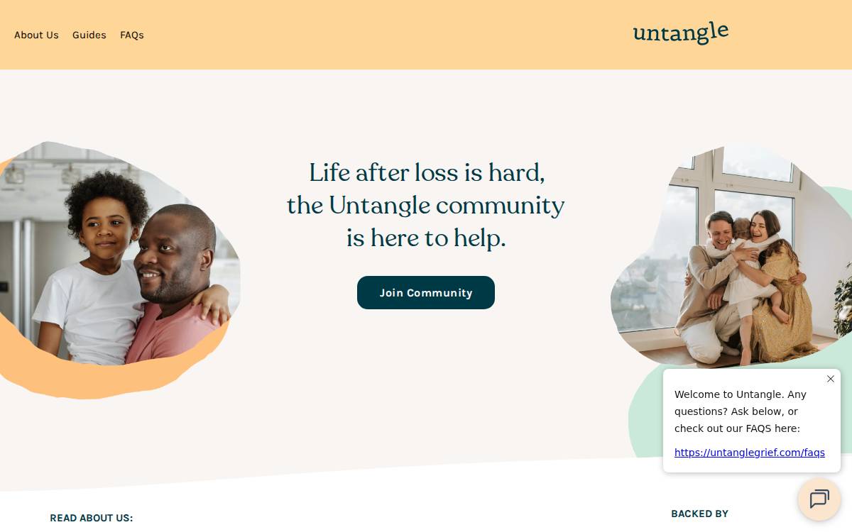 Untanglegrief website preview