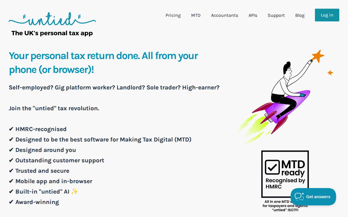 Untied website preview