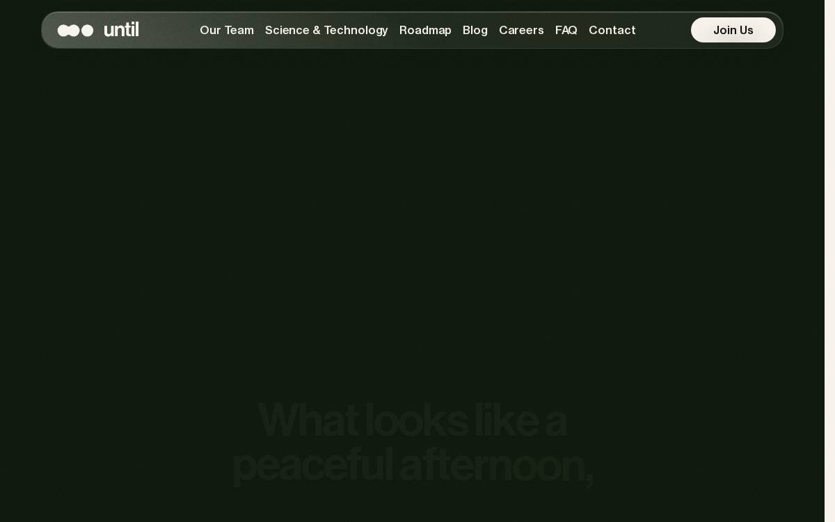 Until Labs website preview