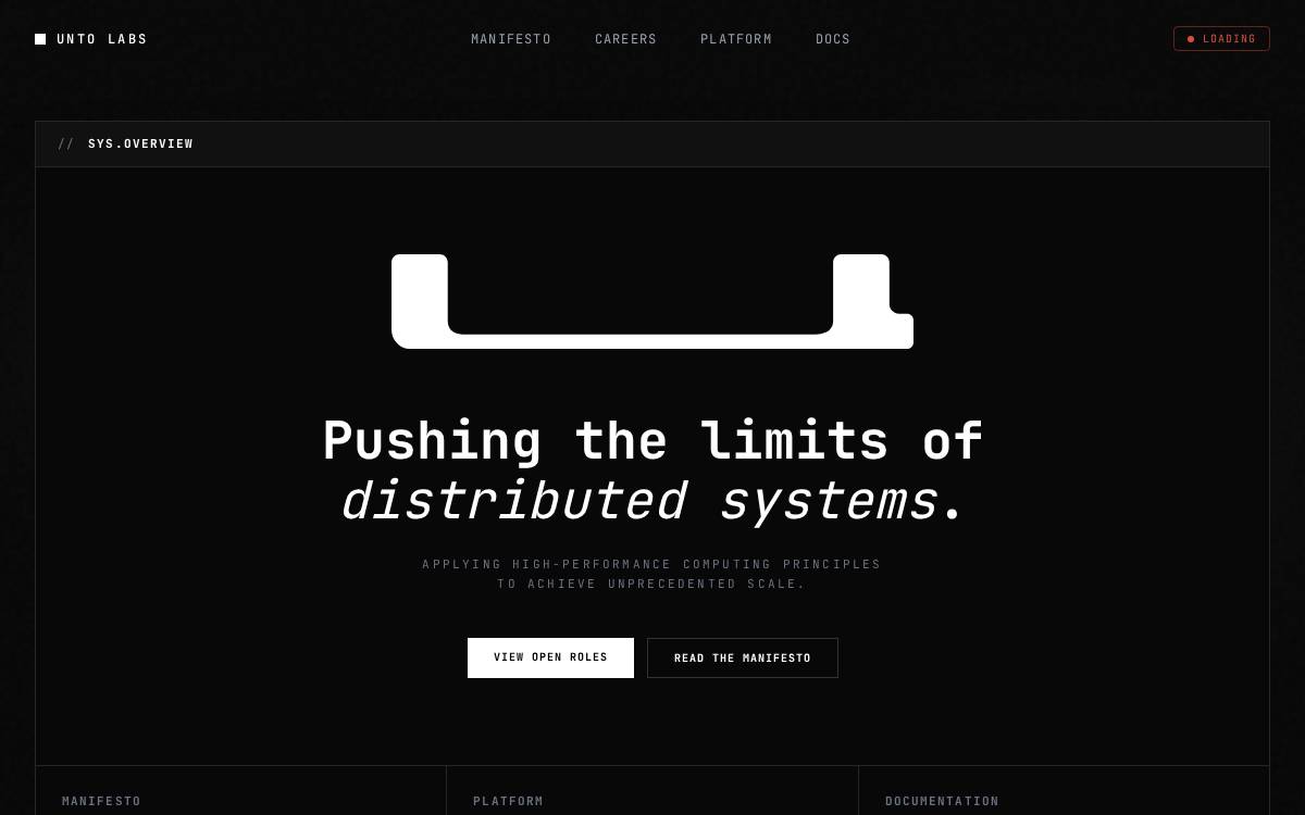 Unto Labs website preview