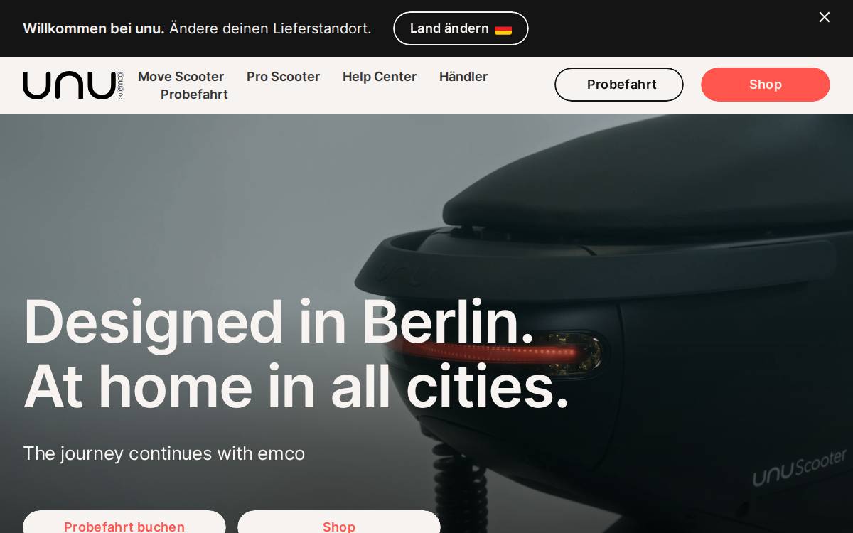 Unumotors website preview