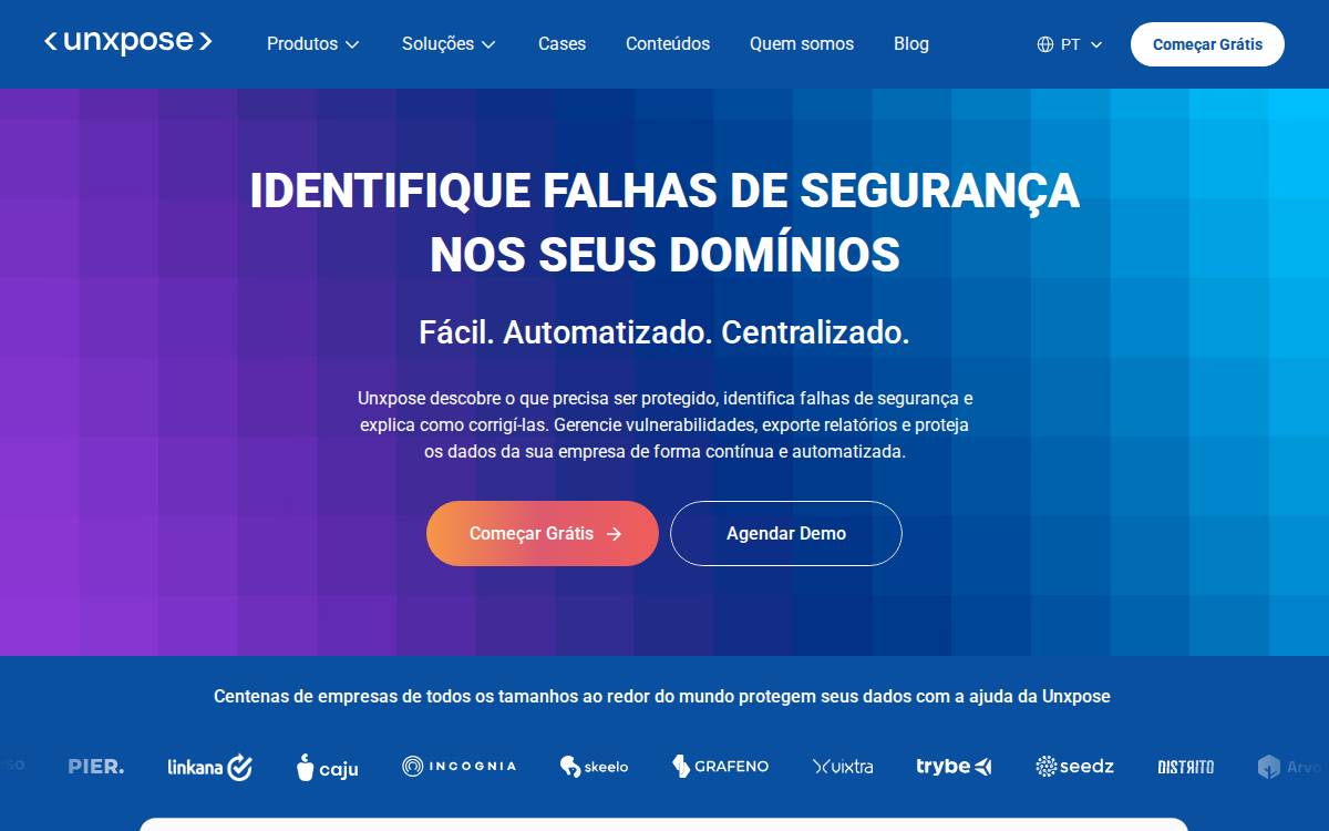 Unxpose website preview