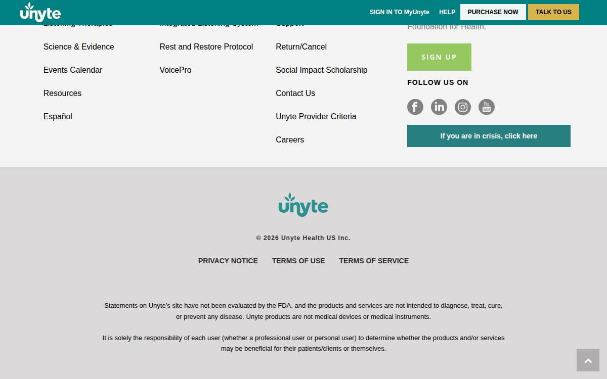 Unyte website preview