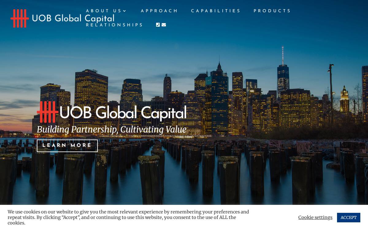 UOB Global capital website preview