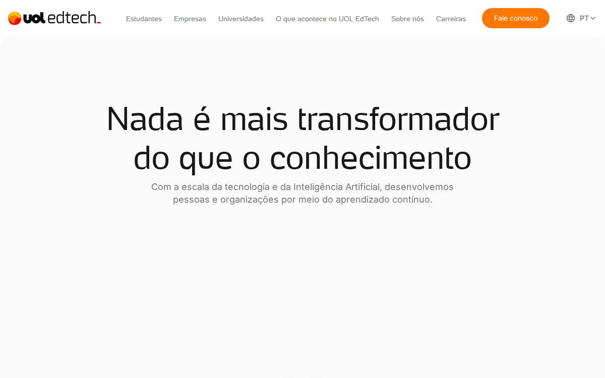 UOL EdTech website preview