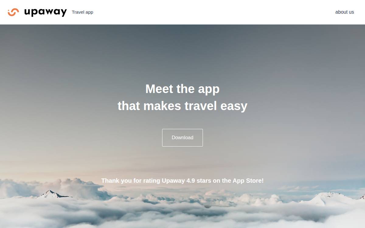 Upaway website preview
