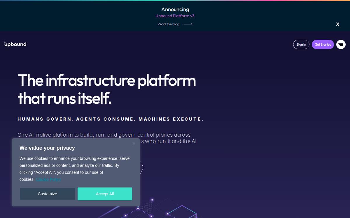 Upbound website preview