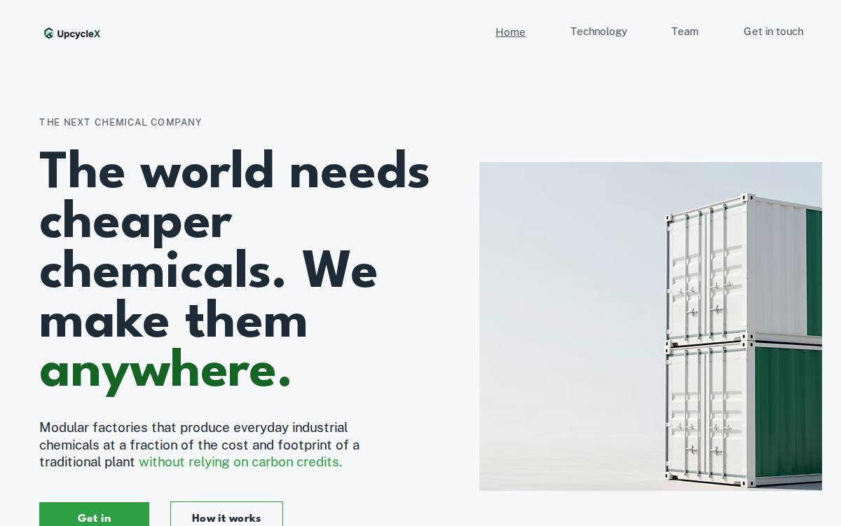 UpcycleX Inc. website preview