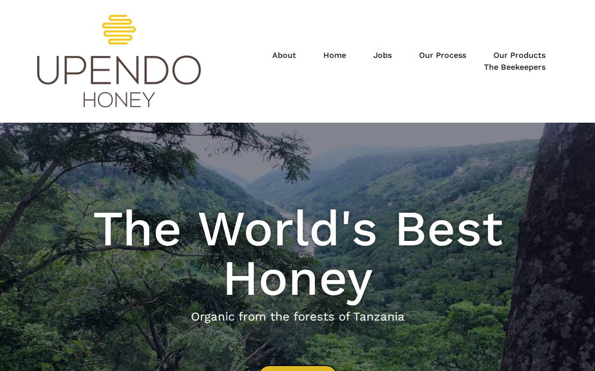 Upendo Honey website preview