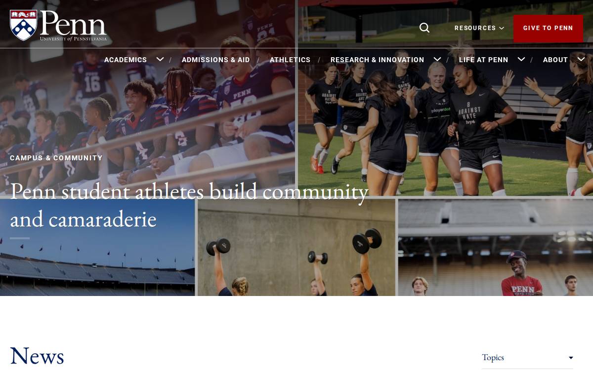 Upenn website preview