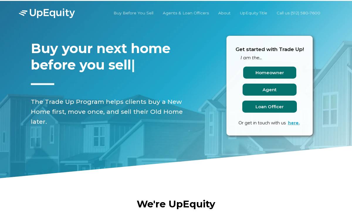 UpEquity website preview
