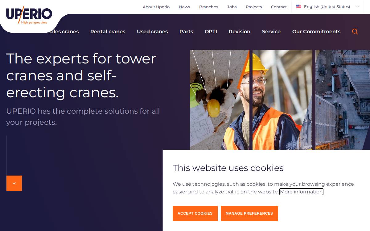 Uperio Group website preview