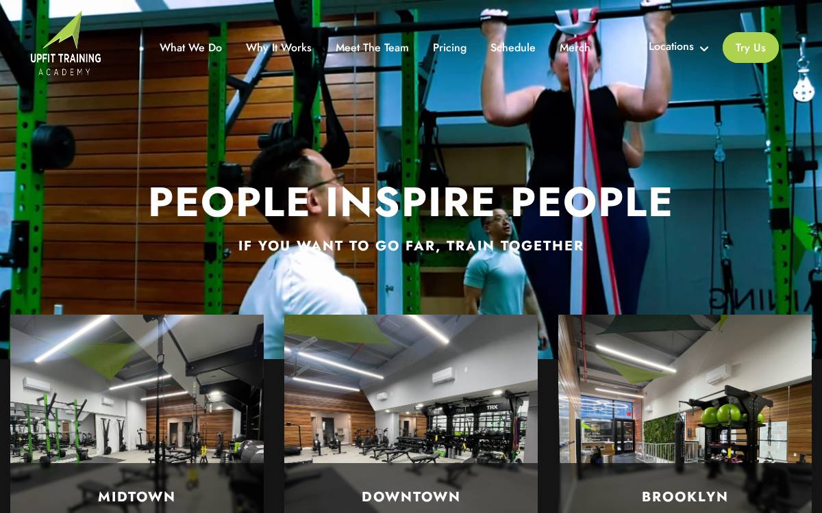 Upfit Training website preview