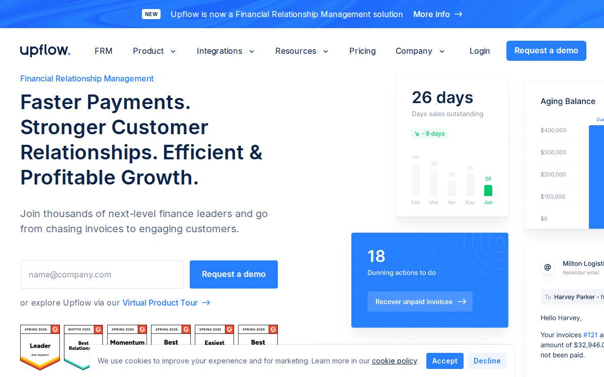 Upflow website preview