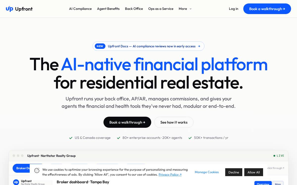 Upfront website preview