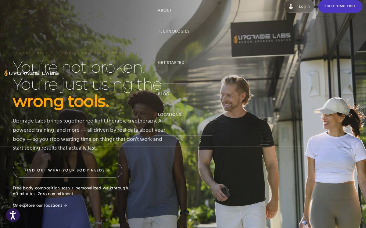 Upgrade Labs website preview