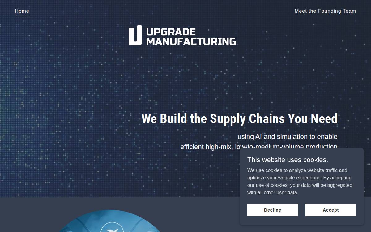 Upgrade Manufacturing website preview