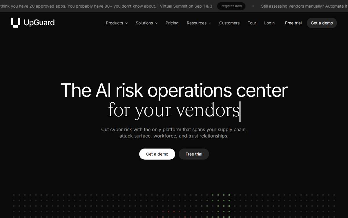 Upguard website preview