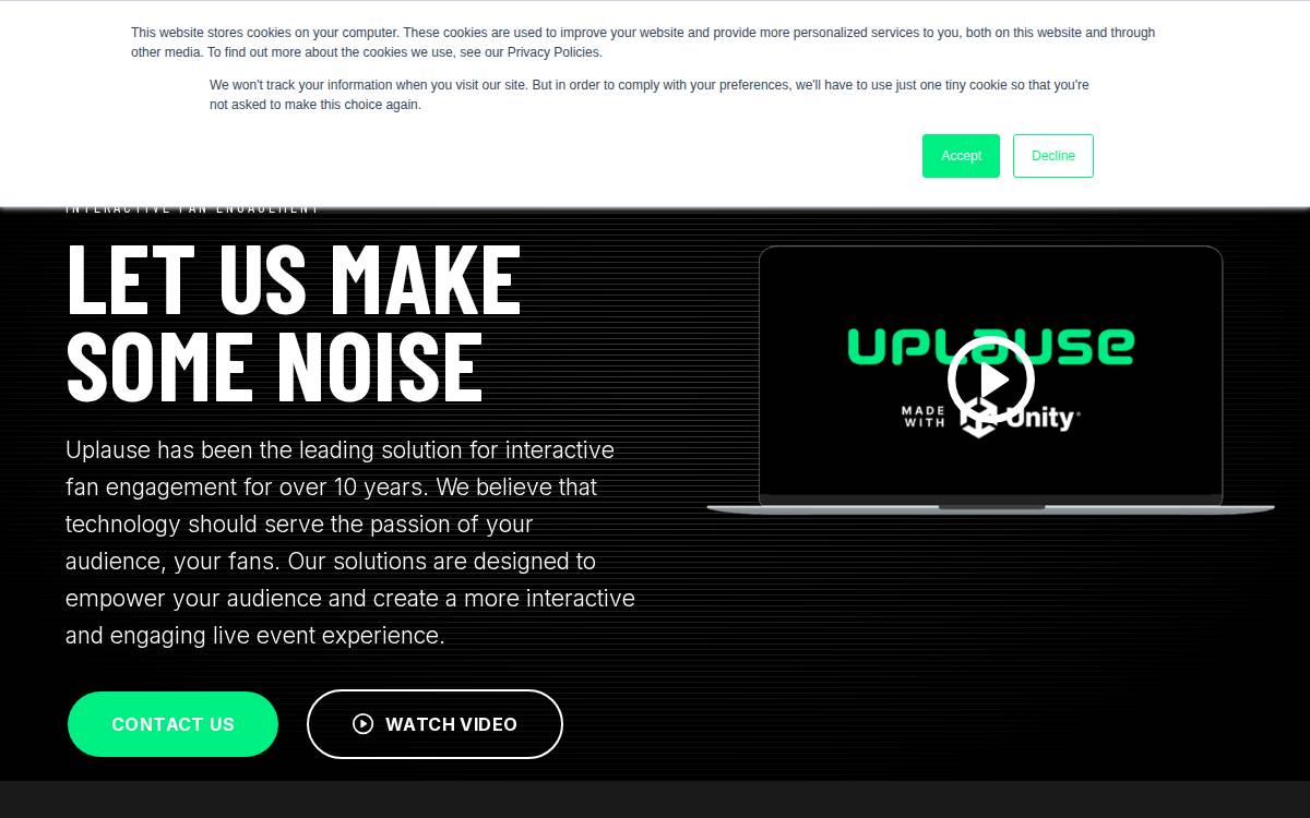 Uplause website preview
