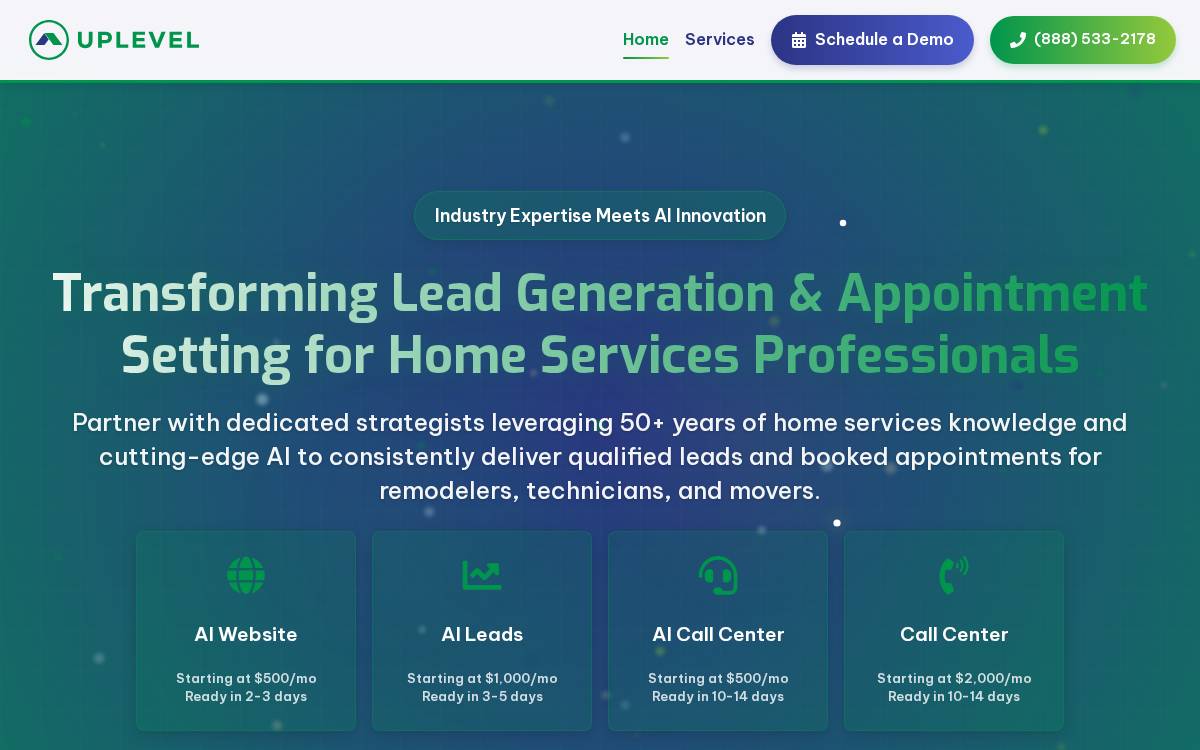 Uplevel website preview