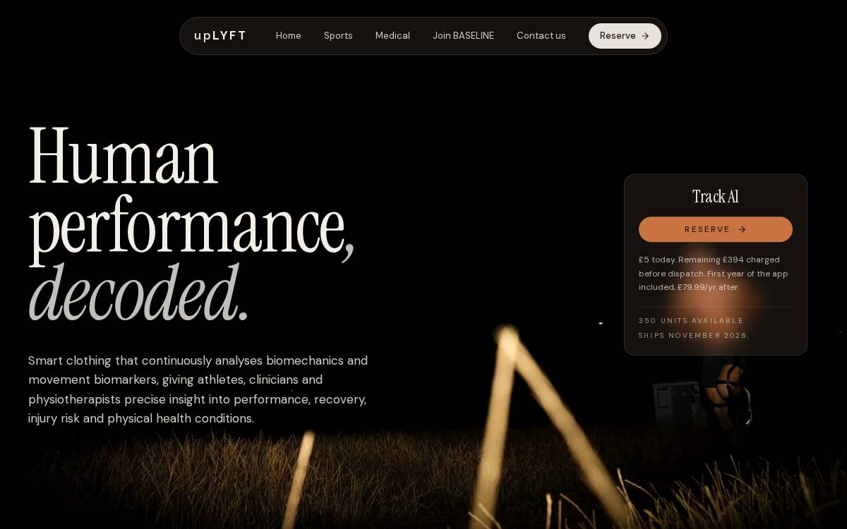 Uplyftwearables website preview