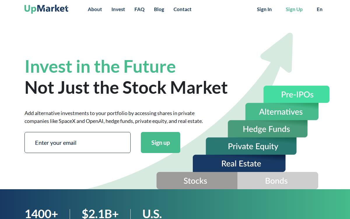 Upmarket website preview