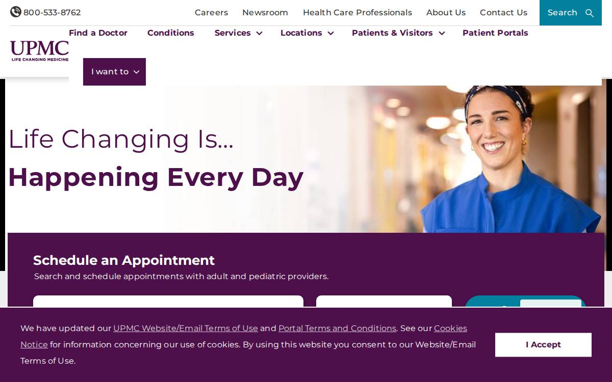 UPMC website preview